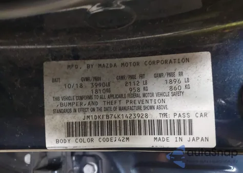 2019 Mazda Cx-3 Sport из США, поврежденный, VIN JM1DKFB74K1423928